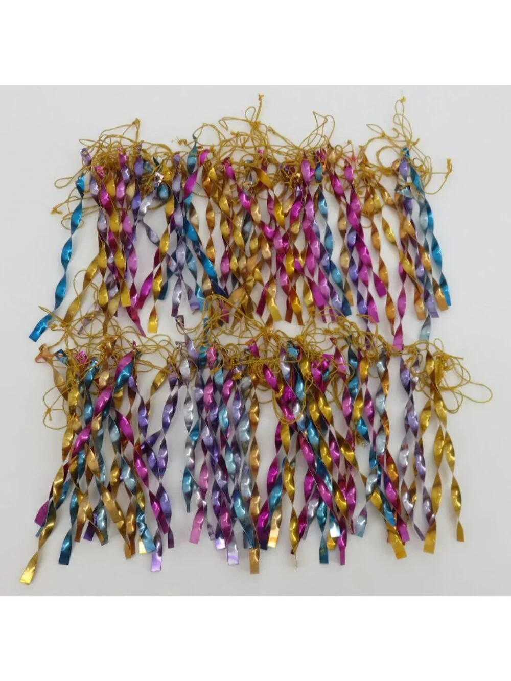 VTG Lot of Aluminum Twist Icicle Christmas Ornaments Yellow Blue Pink Purple